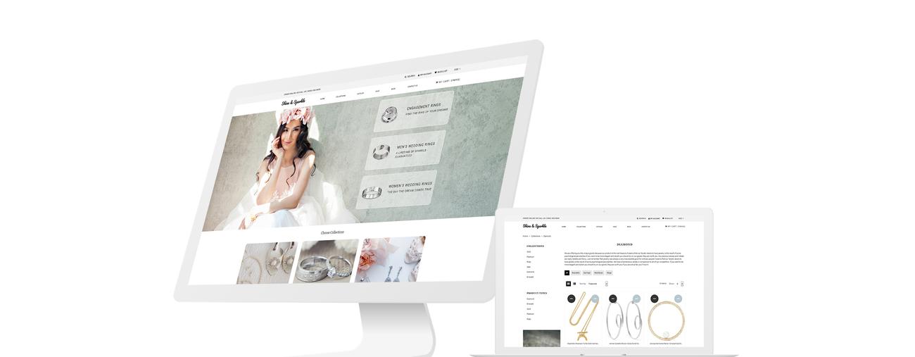 ювелирные изделия многостраничная стильная тема shopify