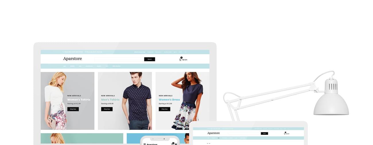 одежда многостраничный современный шаблон opencart