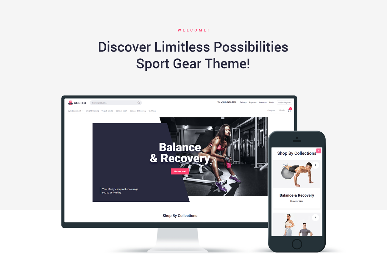 спортивная экипировка ecommerce modern elementor woocommerce тема
