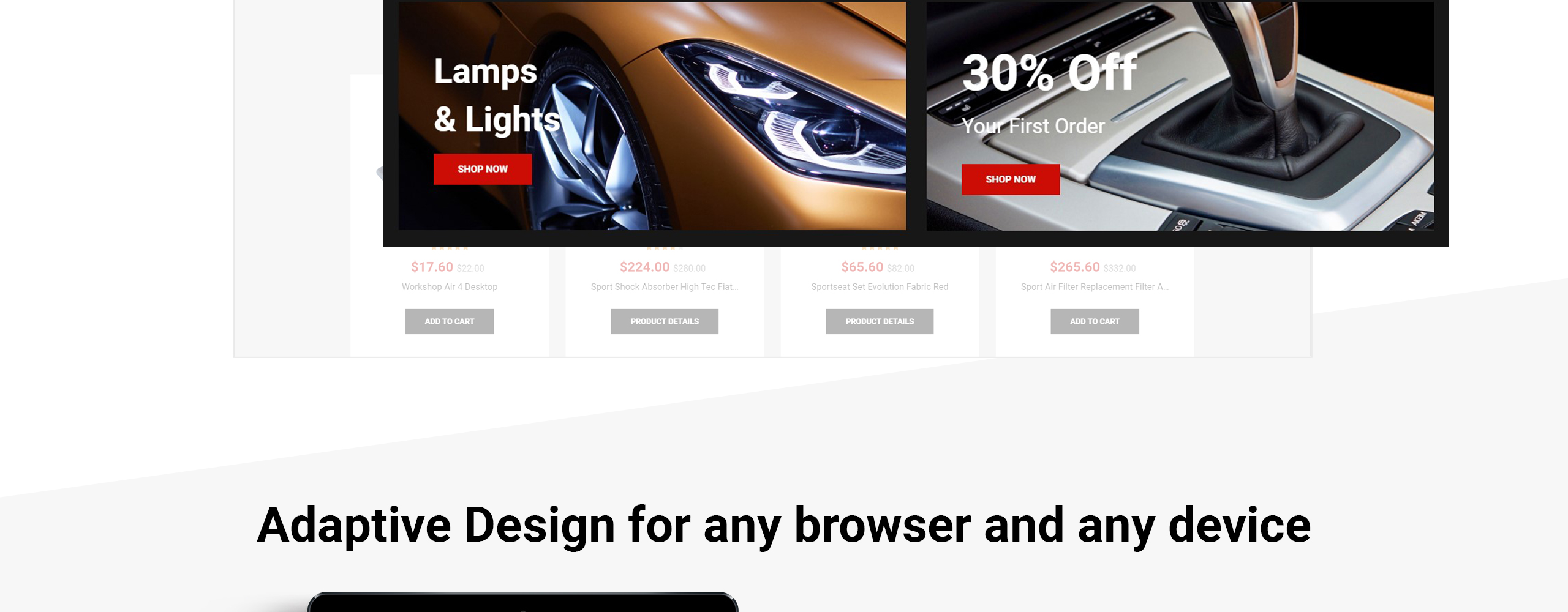 автомобильные запасные части clean bootstrap ecommerce prestashop theme