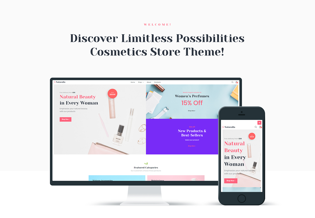 косметика ecommerce modern elementor woocommerce theme