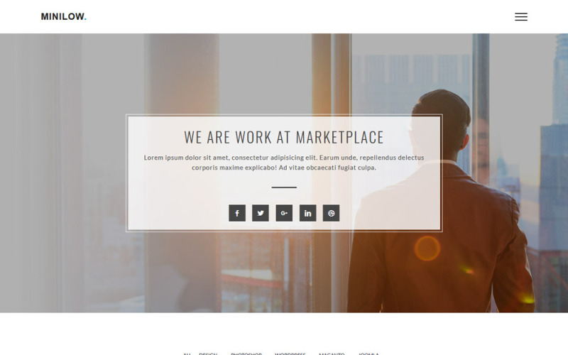 шаблон сайта minilow creative portfolio
