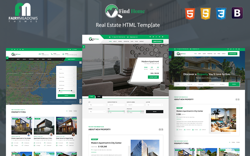 недвижимость html5 шаблон сайта