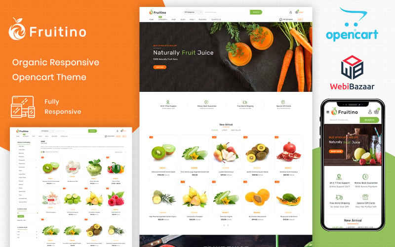 шаблон opencart food &amp; grocery store