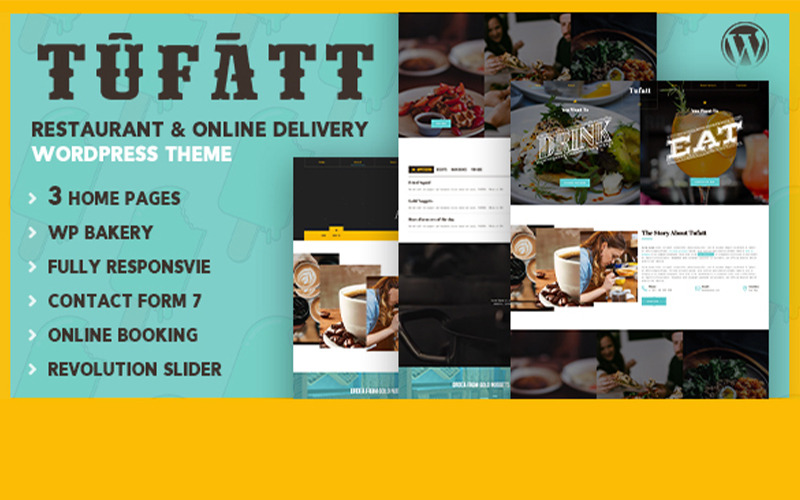 Restaurant  &amp; Food Blog WordPress Theme