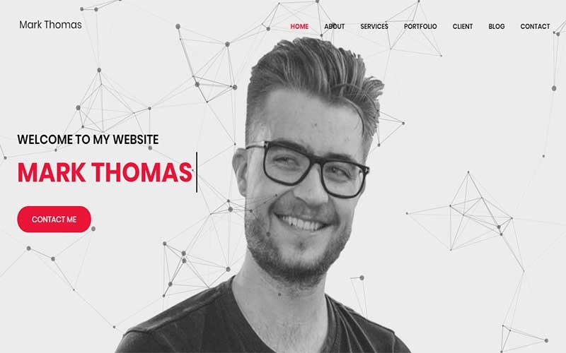 личный портфель html шаблон целевой страницы