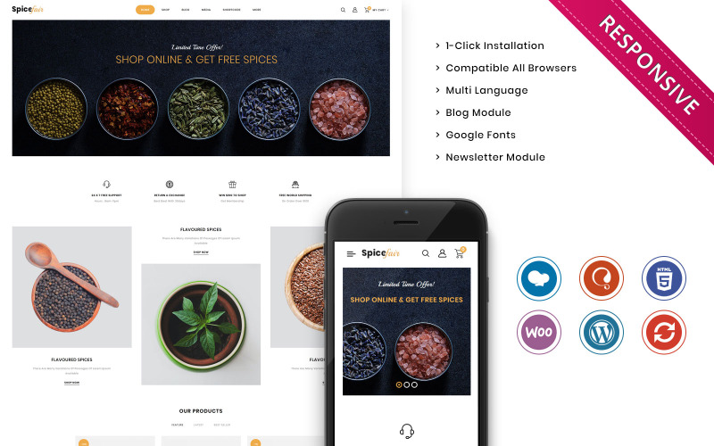 отзывчивая тема woocommerce для продуктового магазина