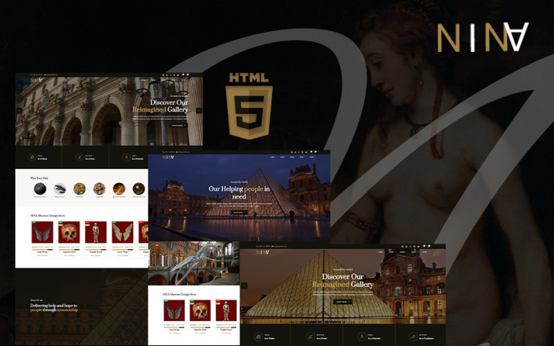 шаблон сайта художественной галереи, музея и выставки html5