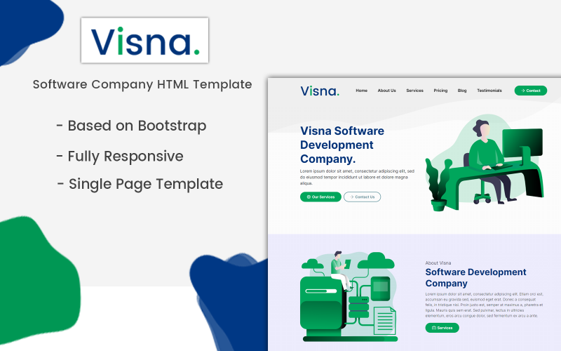 Software Company Landing Page Template