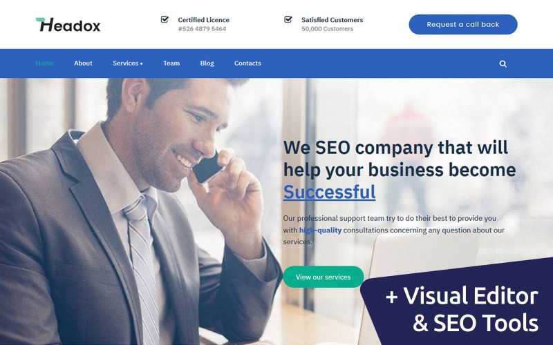 Consulting Services Moto CMS 3 Template