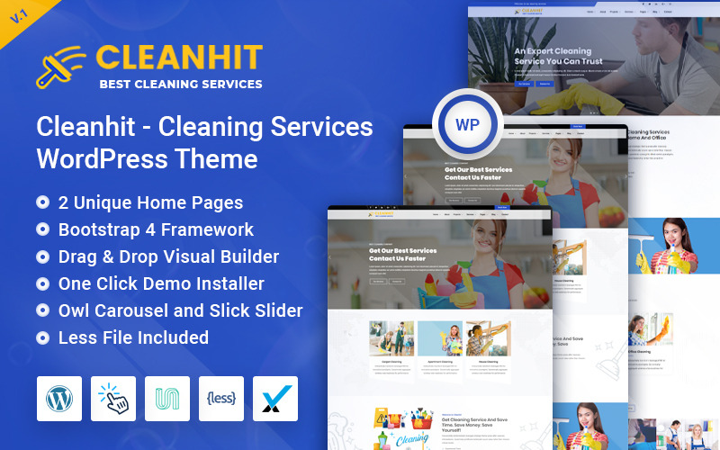 клининговые услуги wordpress тема