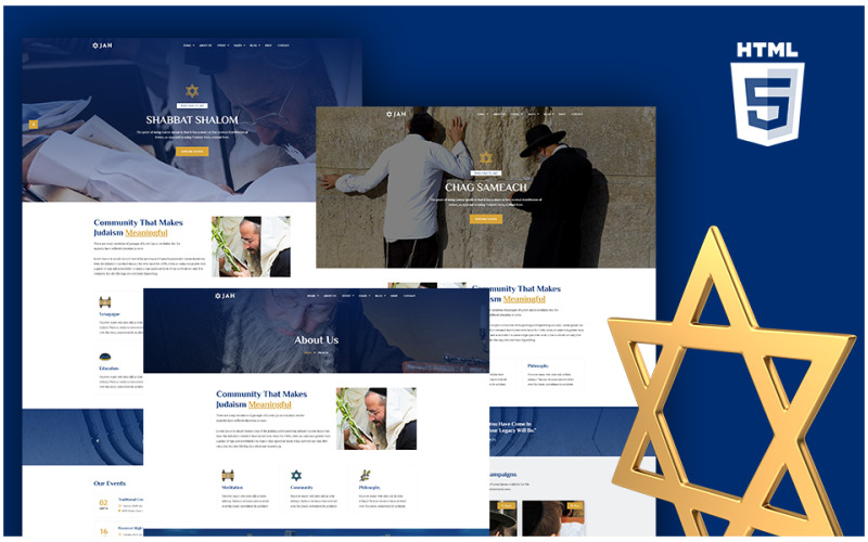 шаблон html сайта еврейской синагоги
