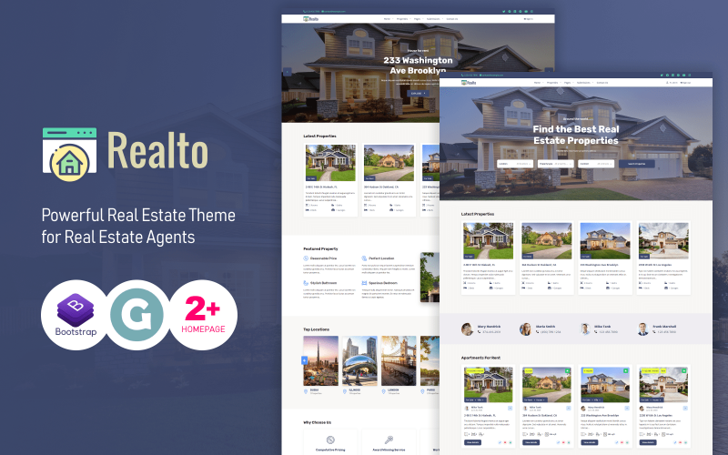 realto real estate wordpress тема