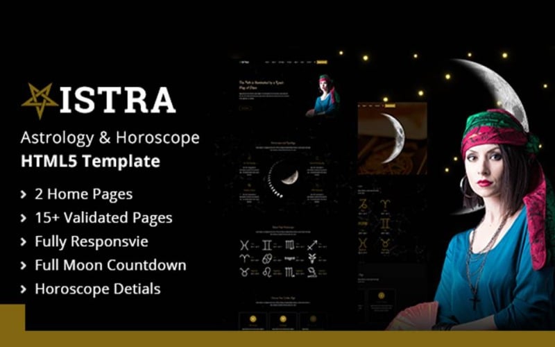 универсальный шаблон сайта astrology &amp; horoscope html 5