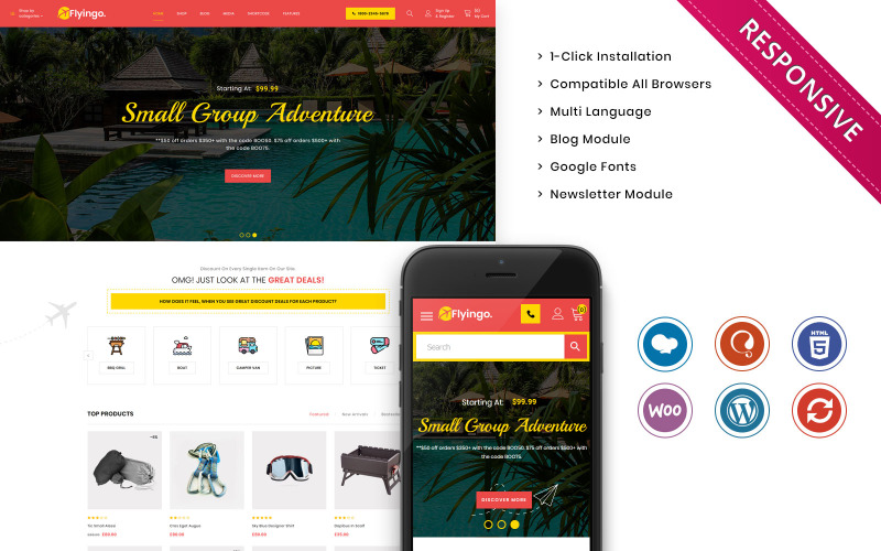 Travel, Tour, Travel Agency Responsive WooCommerce Theme
