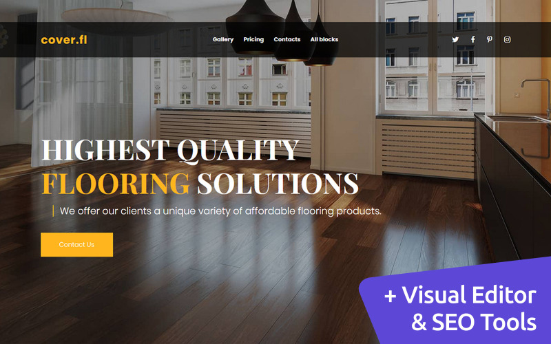 шаблон целевой страницы flooring motocms