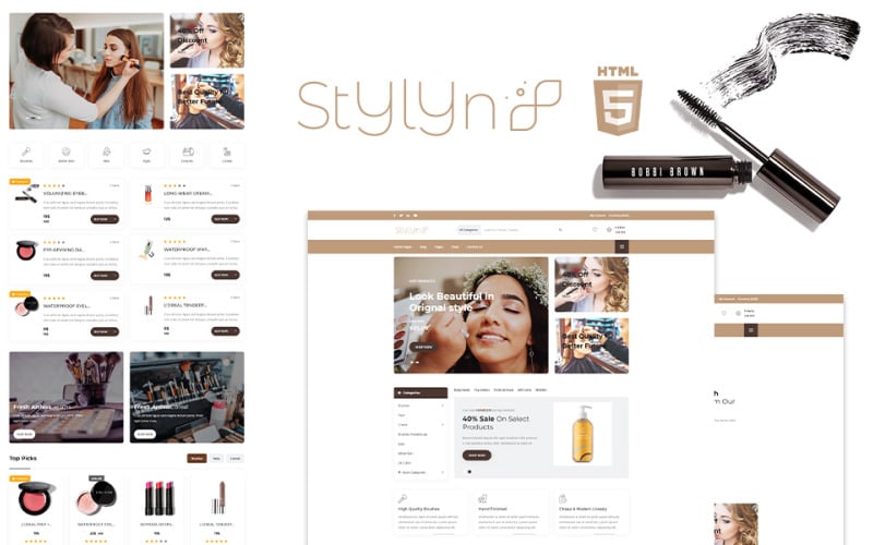 Cosmetic And Beauty Shop HTML Website Template