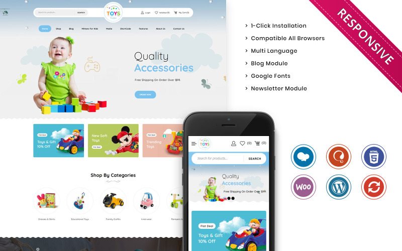 тема mega kids fashion store woocommerce