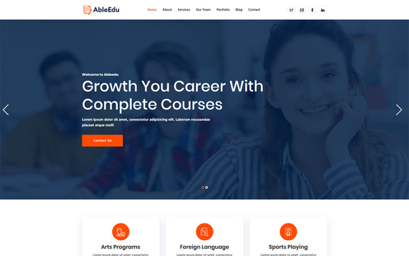 Ableedu Landing Page Template