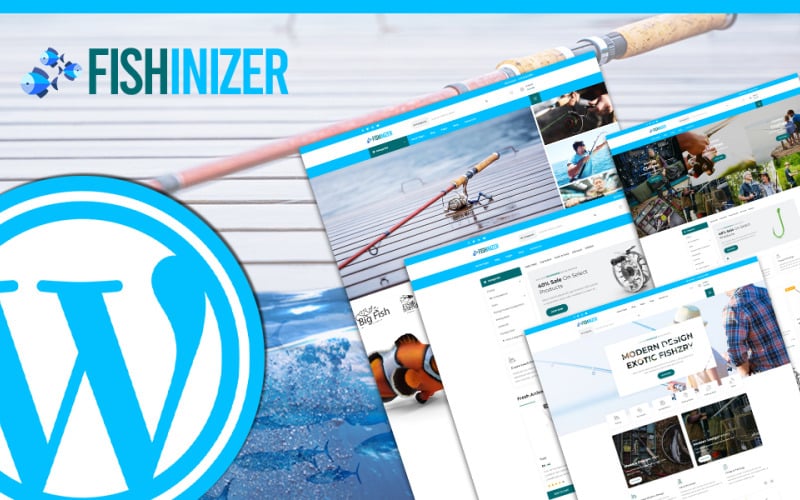 рыбалка и морские аксессуары wordpress тема