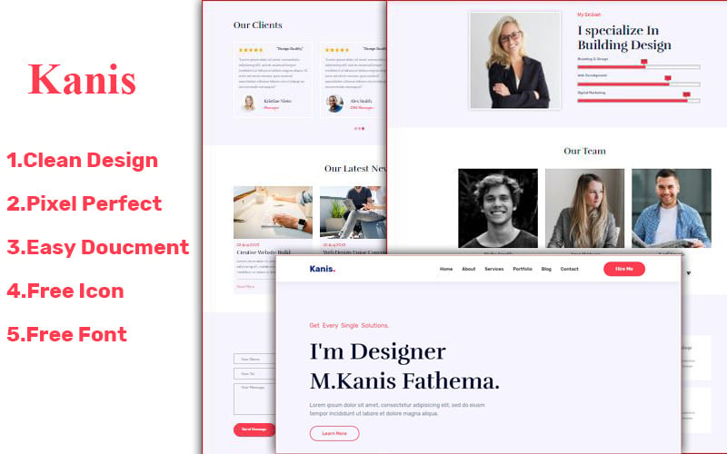Kanis Personal Html Landing Page Template