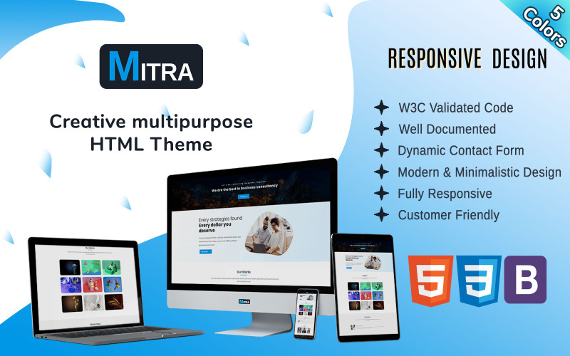 Creative One Page Multipurpose Landing Page Template