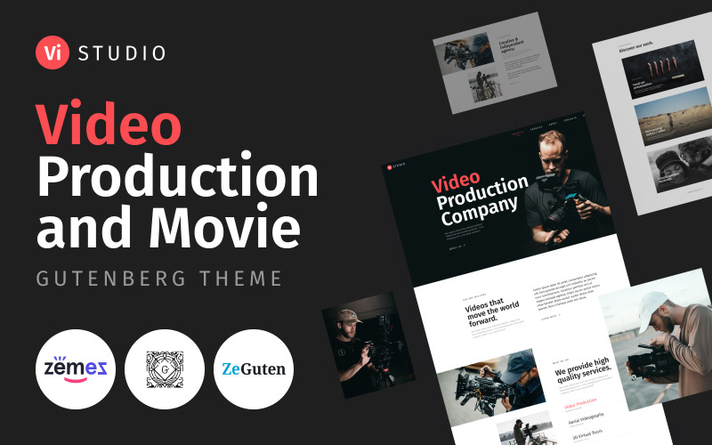 видео производство и фильм wordpress тема
