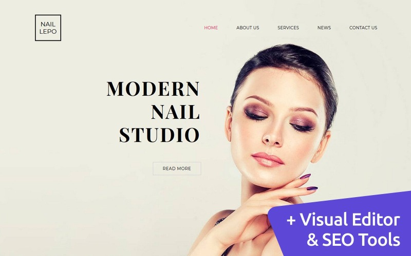 Manicure &amp; Nail Supplies Moto CMS 3 Template