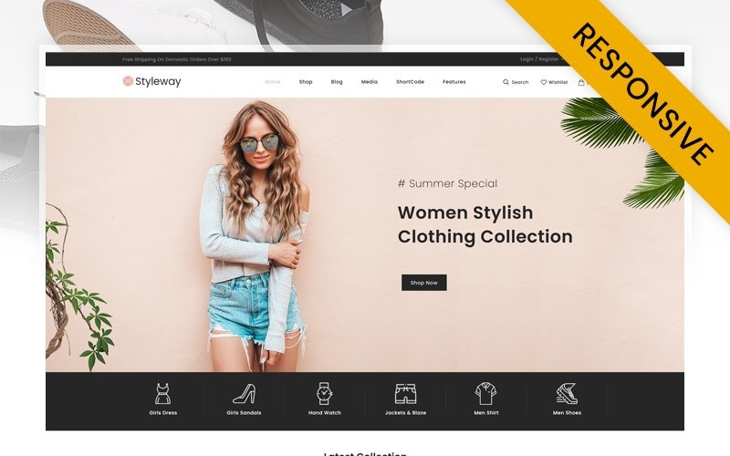 интернет-магазин модной одежды woocommerce theme