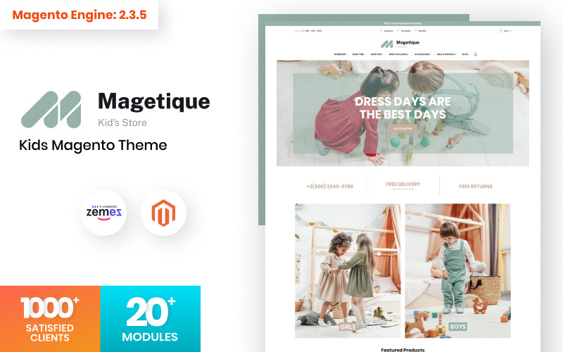 magetique kids store magento theme