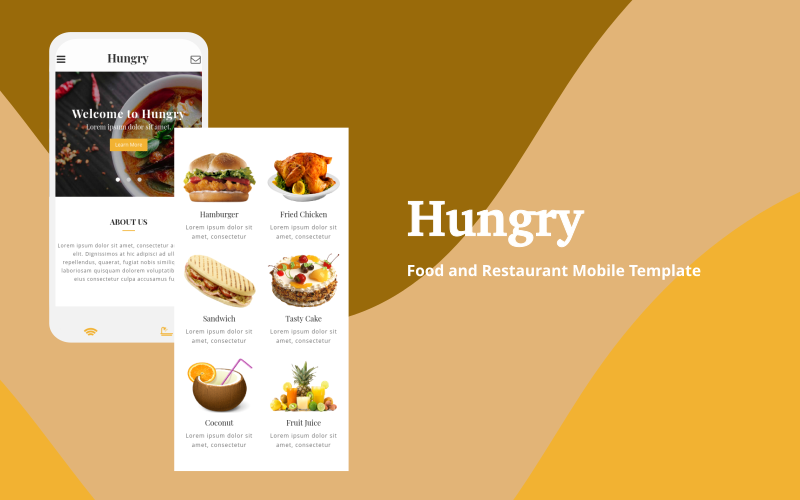 Food and Restaurant Mobile Website Template