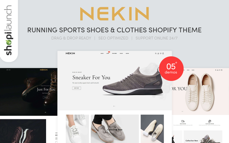 кроссовки, спортивная обувь и одежда shopify theme