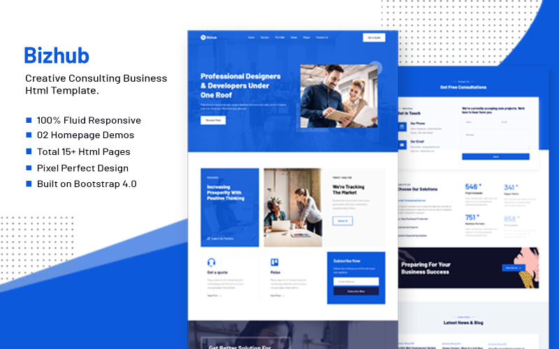 Business Multipurpose Bootstrap 4 Website Template