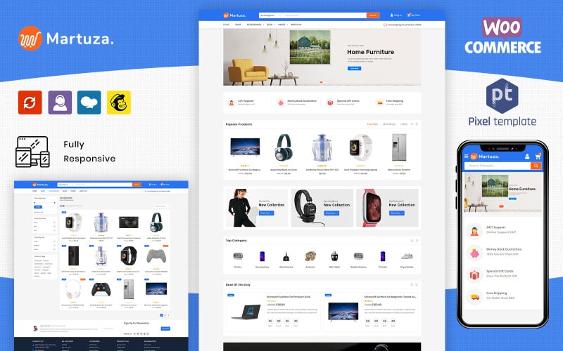 тема многоцелевого электронного магазина woocommerce