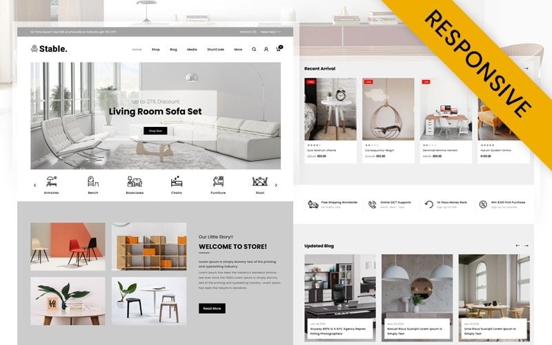 современный мебельный магазин woocommerce тема