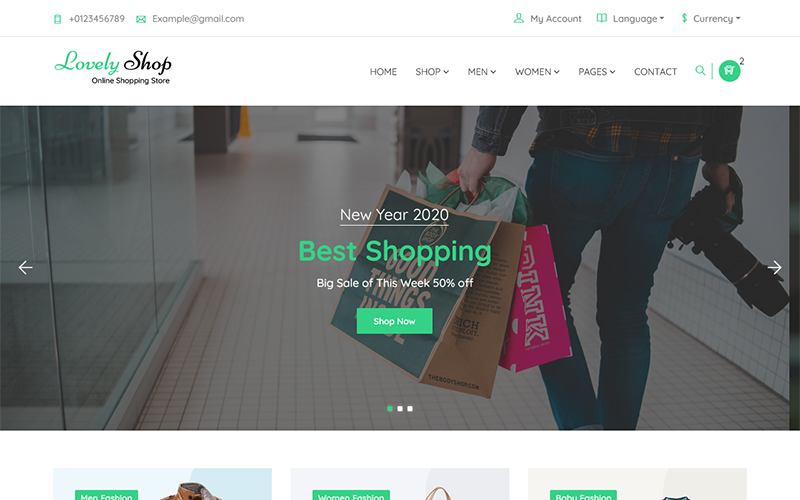 ecommerce bootstrap html шаблон сайта