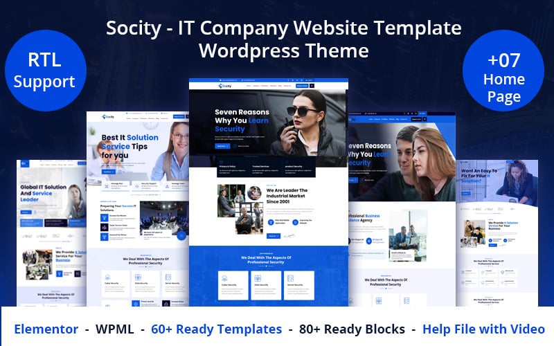 it компания шаблон сайта wordpress тема