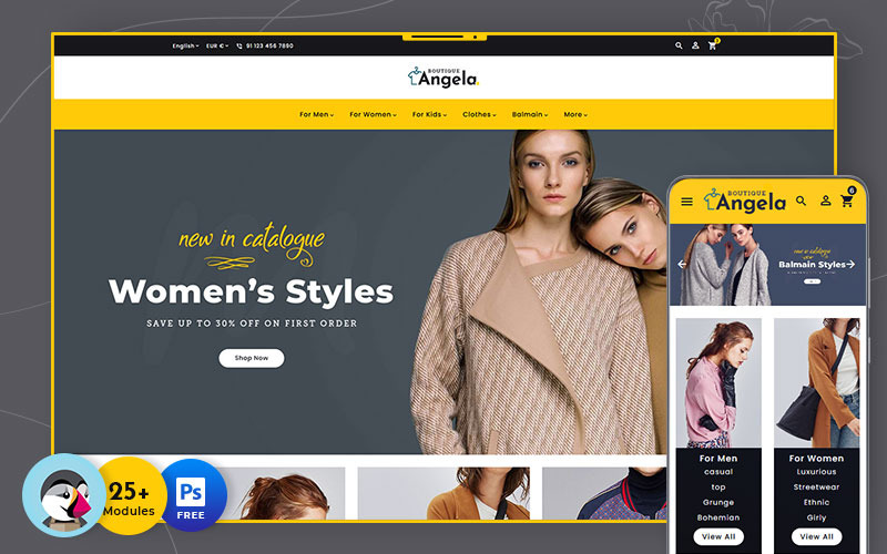 многоцелевая адаптивная тема prestashop