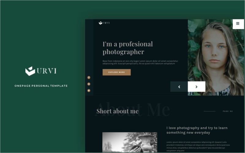personal multipurpose portfolio Landing Page Template