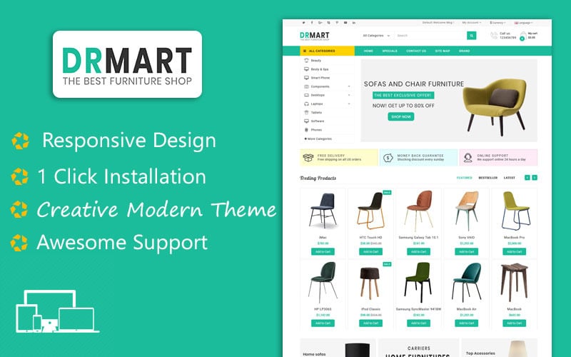 Modern Furniture OpenCart Template