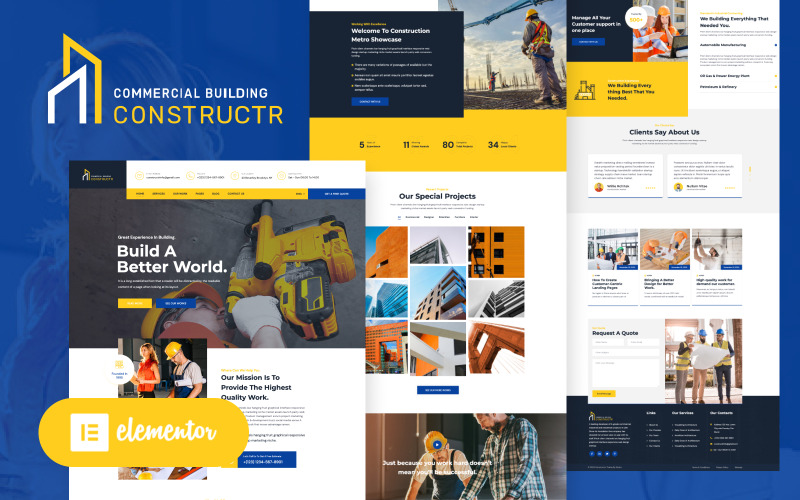 Construction Industry WordPress Elementor Theme