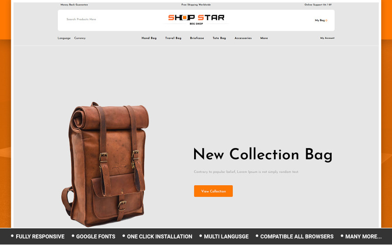 Bag Store OpenCart Template