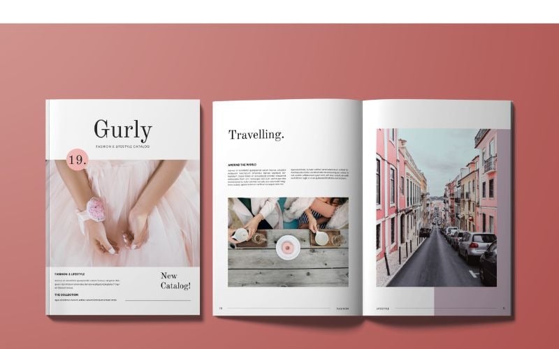 Download Magazine Template "Gurly Magazine Template" / Gurly Magazine Template - Magazine Template на тему графика a4,adobe indesign,book,catalogs,cover,furniture,information,journal,letter,magazine,newspaper,page,paper,print,project,template