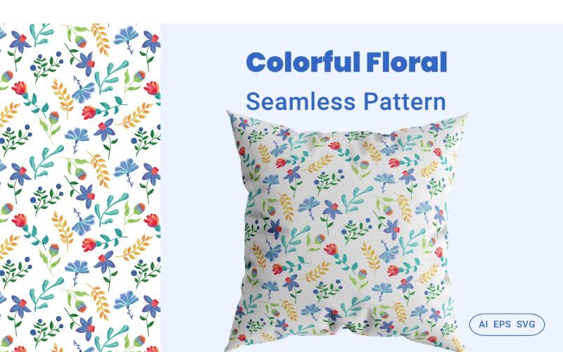 Download Background "Seamless Pattern Colorful Floral 2 Background" / Seamless Pattern Colorful Floral 2 Background - Background на тему графика background,pattern,illustration,vector,design,texture,print,seamless,nature,wallpaper,graphic,textile,space,robot,alien