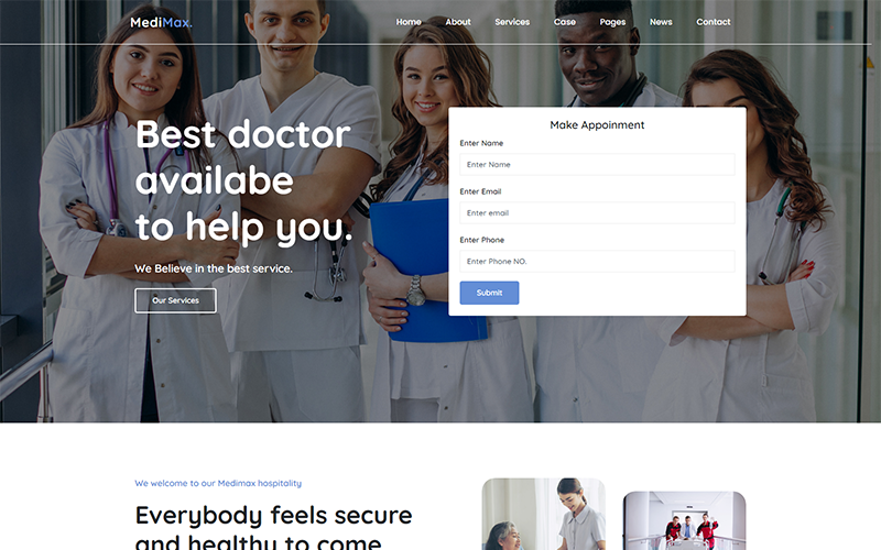 Medical and Health Website Template