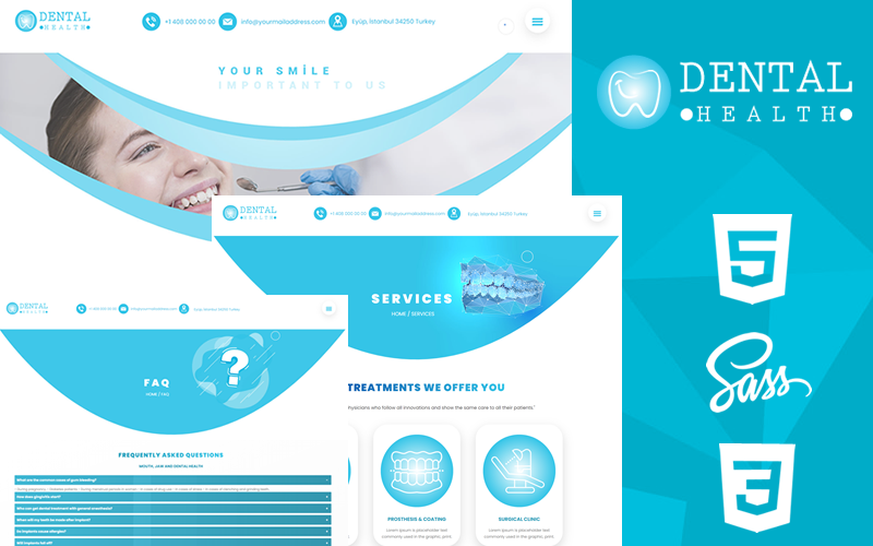 Dental Health Creative Responsive HTML5 &amp; CSS3 Theme Website Template