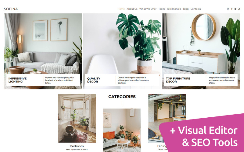 Interior Designer Moto CMS 3 Template