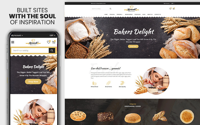 The Bread &amp; Bakery Food Premium Shopify Theme