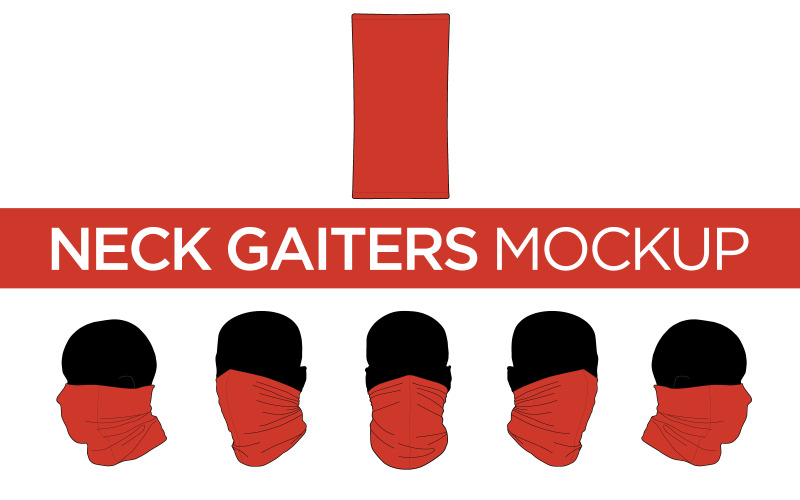 Download Мокап для продукта "Neck Gaiter - Vector   Template product mockup" / Neck Gaiter - Vector   Template product mockup - Мокап для продукта на тему графика face masks,masks,neck gaiters,templates,mockups,vectors,graphics,illustration,drawing,eps,svg,ai,png,dxf,pdf,angles,layers,adobe illustrator,editable,clothes
