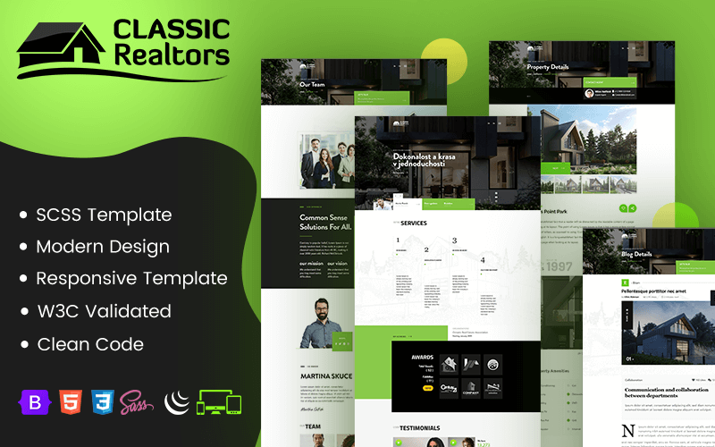 HTML5 &amp; SCSS Website Template